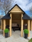 Preview: Open Camping Cabin 9,2 m² aus Fichtenholz in Hexagon-Form